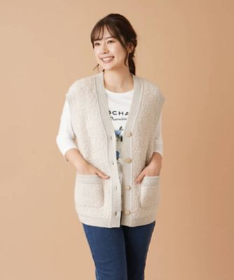 ＜Leilian (Women)＞Ｖネックニットベスト