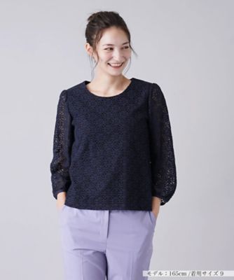 ＜Leilian (Women)＞レース切替ブラウス