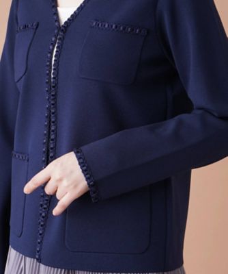 トリムノーカラージャケット