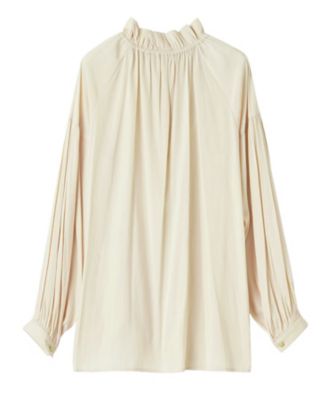 【新品】定価39,600円　レリアン　シャーリングネックブラウス　ピンク　13＋ 新品】定価39,600円レリアンシャーリングネックブラウスピンク13＋