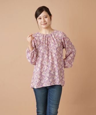 ＜Leilian (Women)＞フラワー柄スモックブラウス