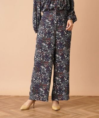 ＜Leilian (Women)＞小花柄ワイドパンツ