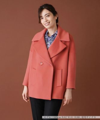 【13号☆レリアン】Leilian/チェスターコート/ウール混/メランジ系/ ダブルショートコート | Leilian (Women)/レリアン | 三越伊勢丹