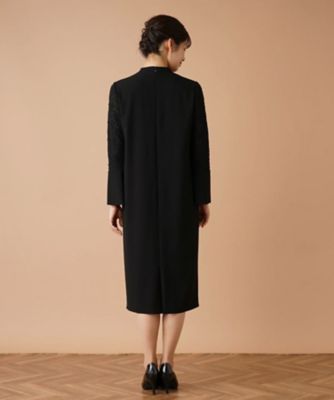 レース切替ハイネックワンピース【ＲＯＣＨＡＳ　Ｐｒｅｍｉｅｒｅ】