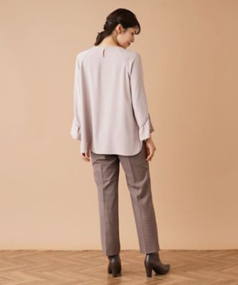 ROCHAS×レリアン ロシャス×レリアン  フレアスリーブボウタイ 大きいサイズ:13 ブラウス ブルー  レディース 　240001149083 ROCHAS×レリアン ロシャス×レリアン フレアスリーブボウタイ 大きい