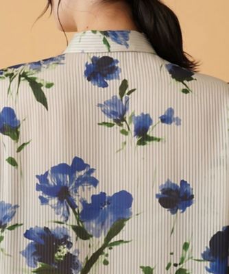 フラワー柄ボウタイ比翼ブラウス【ＲＯＣＨＡＳ　Ｐｒｅｍｉｅｒｅ】