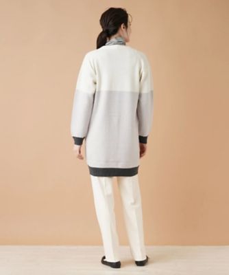 カラーブロックニットカーディガン