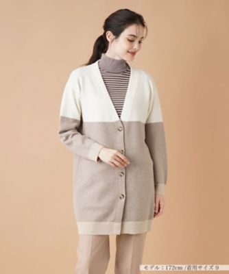 ＜Leilian (Women)＞カラーブロックニットカーディガン
