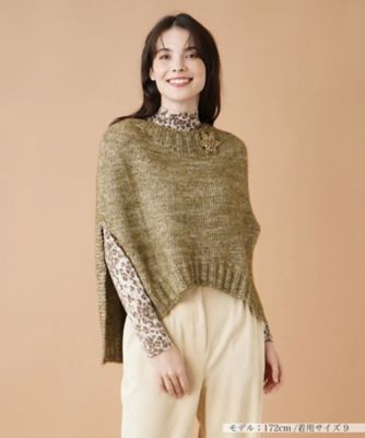 Leilian (Women)/レリアン ケープ風ニットベスト【ＢＩＡＮＣＡ　ＬＡＮＣＩＡ】