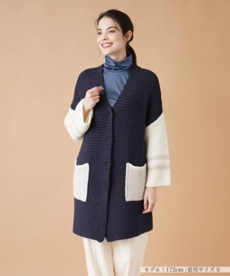 ＜Leilian (Women)＞カラーブロックニットカーディガン