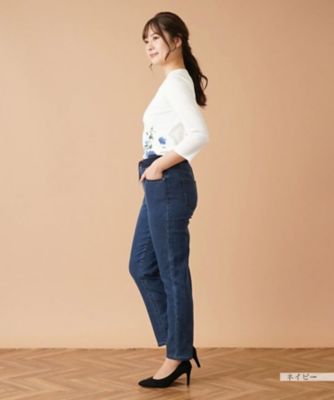 【あったか素材】イージーデニムパンツ【Ｌ　ＪＥＡＮＳ】