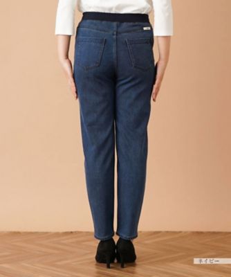 【あったか素材】イージーデニムパンツ【Ｌ　ＪＥＡＮＳ】