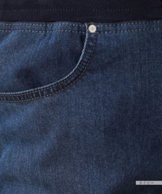 【あったか素材】イージーデニムパンツ【Ｌ　ＪＥＡＮＳ】
