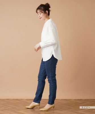 【あったか素材】ストレッチデニムパンツ【Ｌ　ＪＥＡＮＳ】