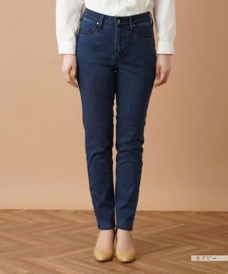 【あったか素材】ストレッチデニムパンツ【Ｌ　ＪＥＡＮＳ】