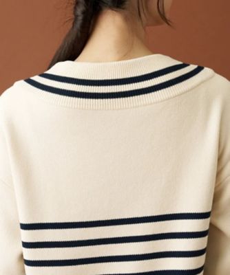 ボーダーモックネックニット | Leilian (Women)/レリアン | 三越