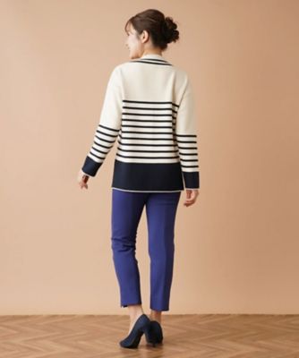 Leilian / レリアン ボーダーモックネックニット ボーダーモックネックニット | Leilian (Women)/レリアン | 三越