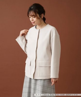 ＜Leilian (Women)＞ボクシーノーカラージャケット