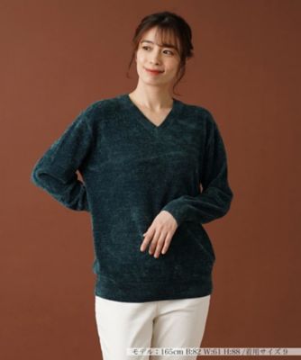 ＜Leilian (Women)＞Ｖネックニットプルオーバー