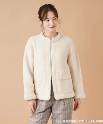 ＜Leilian (Women)＞ノーカラーニットジャケット【ｍｙ　ｐｅｒｆｅｃｔ　ｗａｒｄｒｏｂｅ】