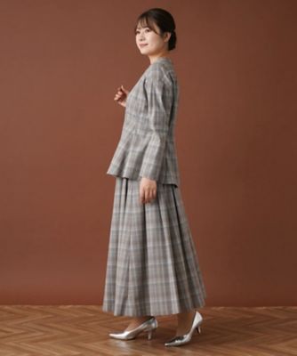 【セットアップ対応商品】チェックロングフレアスカート【Ｌｅｉｌｉａｎ：ＥＺＵＭＩ】