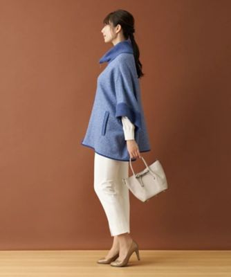 ジップニットポンチョ