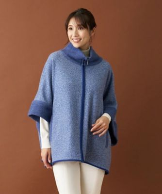 ジップニットポンチョ