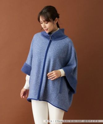 Leilian (Women)/レリアン ジップニットポンチョ