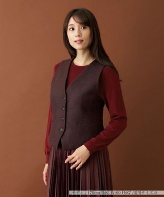 ＜Leilian (Women)＞ヘリンボーンベスト