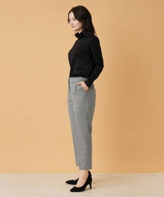 美品✨ レリアン クロップドパンツ テーパード 黒 グレー ミックス クロップドパンツ|レリアン | レリアン公式オンラインストア