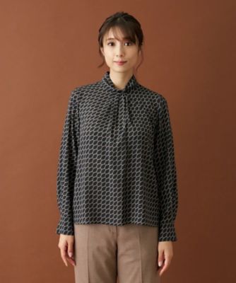 ジオメトリックプリントブラウス | Leilian (Women)/レリアン