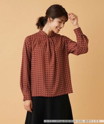 ＜Leilian (Women)＞ジオメトリックプリントブラウス