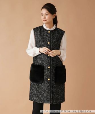 Leilian (Women)/レリアン ファンシーツイードジレ
