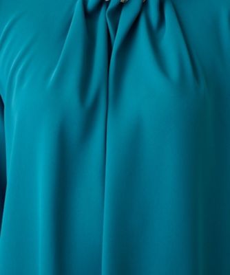 Leilian / レリアン ビジューギャザーネックブラウス ビジューギャザーネックブラウス | Leilian (Women)/レリアン