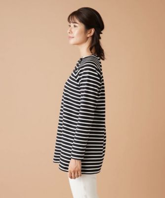 Leilian / レリアン ラメボーダーラグランカットソー【MUSE BY ROCHAS Premiere】 ラメボーダーラグランカットソー【MUSE BY ROCHAS