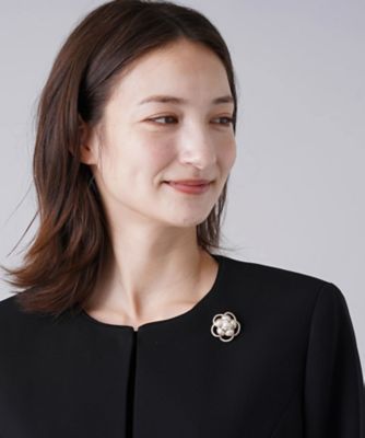 ＜Leilian (Women)＞フェイクパール×ビジューフラワーブローチ