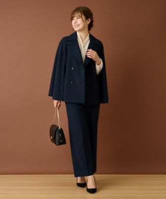 ＜Leilian (Women)＞ケープ風ダブルジャケット