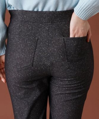 【あったか素材】ツイード柄スキニーパンツ