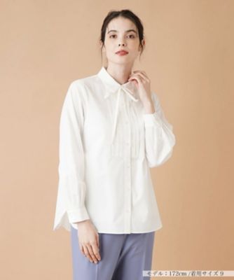 ＜Leilian (Women)＞ピンタック切替ボウタイブラウス【ＲＯＣＨＡＳ　Ｐｒｅｍｉｅｒｅ】
