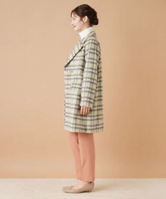 チェックテーラードコート【ＲＯＣＨＡＳ　Ｐｒｅｍｉｅｒｅ】