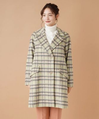 チェックテーラードコート【ＲＯＣＨＡＳ　Ｐｒｅｍｉｅｒｅ】