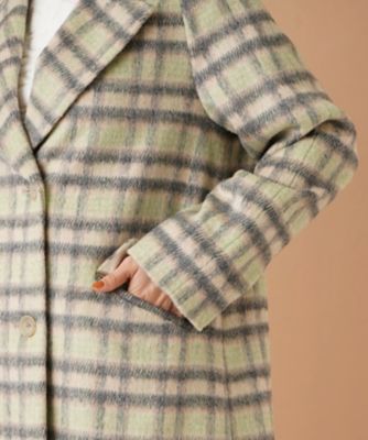 チェックテーラードコート【ＲＯＣＨＡＳ　Ｐｒｅｍｉｅｒｅ】