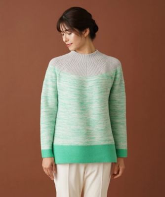 バイカラー切替ボートネックニット[品番：LAVW0011038]｜Leilian