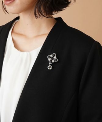＜Leilian (Women)＞ビジュー×フェイクパールブローチ