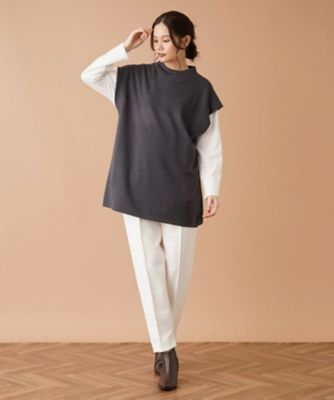 ハイネックニットベスト【ＦＡＳＨＩＯＮ　ＳＵＩＴＥ】