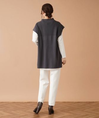 ハイネックニットベスト【ＦＡＳＨＩＯＮ　ＳＵＩＴＥ】