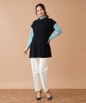 ハイネックニットベスト【ＦＡＳＨＩＯＮ　ＳＵＩＴＥ】