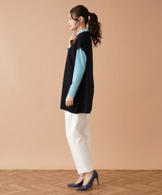 ハイネックニットベスト【ＦＡＳＨＩＯＮ　ＳＵＩＴＥ】