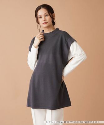 ハイネックニットベスト【ＦＡＳＨＩＯＮ　ＳＵＩＴＥ】