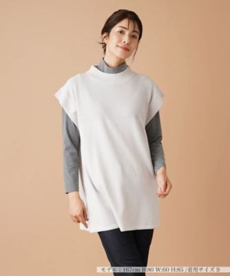 ＜Leilian (Women)＞ハイネックニットベスト【ＦＡＳＨＩＯＮ　ＳＵＩＴＥ】